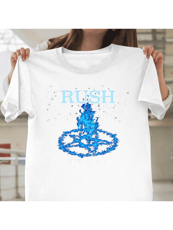 Legendary 1974 Live Graphic Inspired By Rush Concert Era Art Unisex T-Shirt, up to size 3XL.