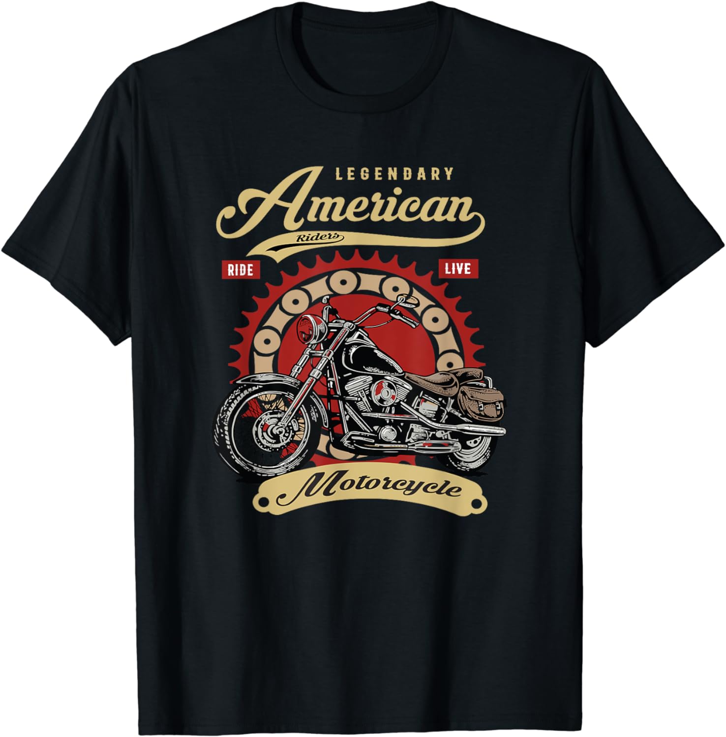 Legendary American Riders Motorcycle Biker Men Gifts T-Shirt - Walmart.com