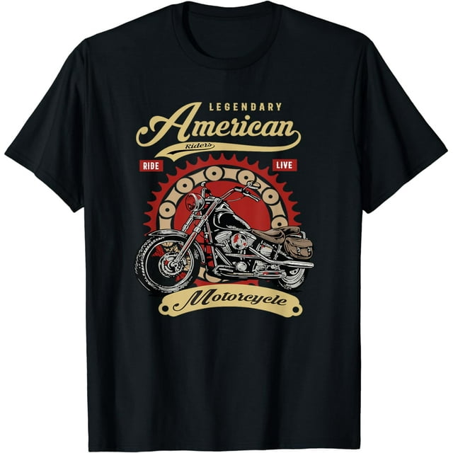 Legendary American Riders Motorcycle Biker Men Gifts T-Shirt - Walmart.com