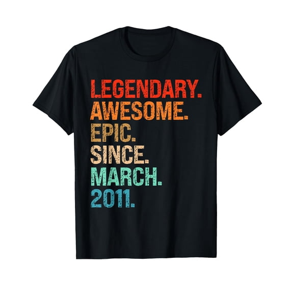 Legendary Awesome Epic Vintage T-Shirt for 13th Birthday Celebrations
