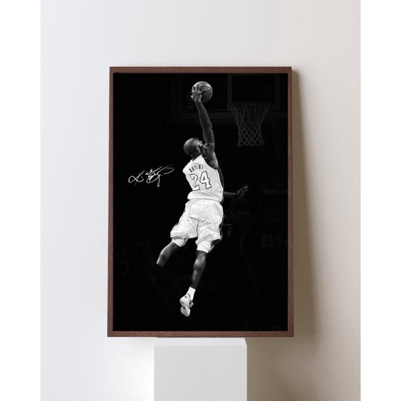 Legendary Basketball Wall Art Black White Dunk Sport Motivation Decor, Unframed Poster