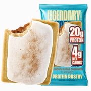 Legendary Cinnamon 20g Protein Pastry 10 pack, Low Carb Snack Pack to Go, Gluten free and <1g Sugar