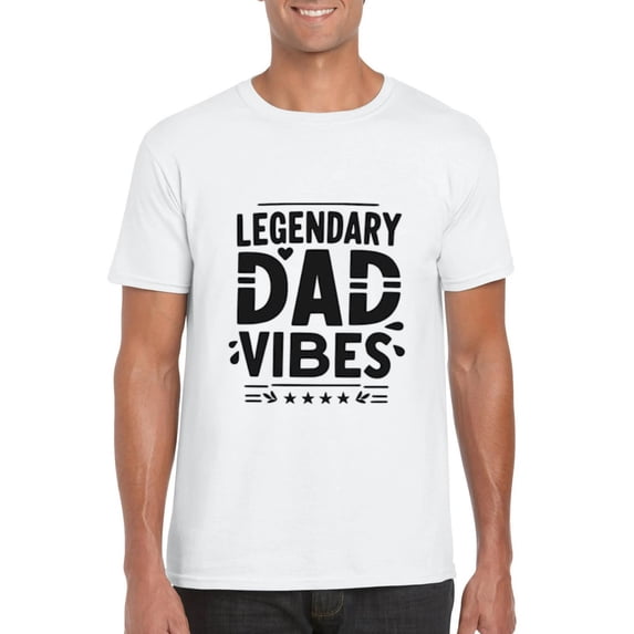 Legendary Dad Vibes Funny Fathers Day Cool Awesome Retro T-Shirt, for men & women, up to size 5XL