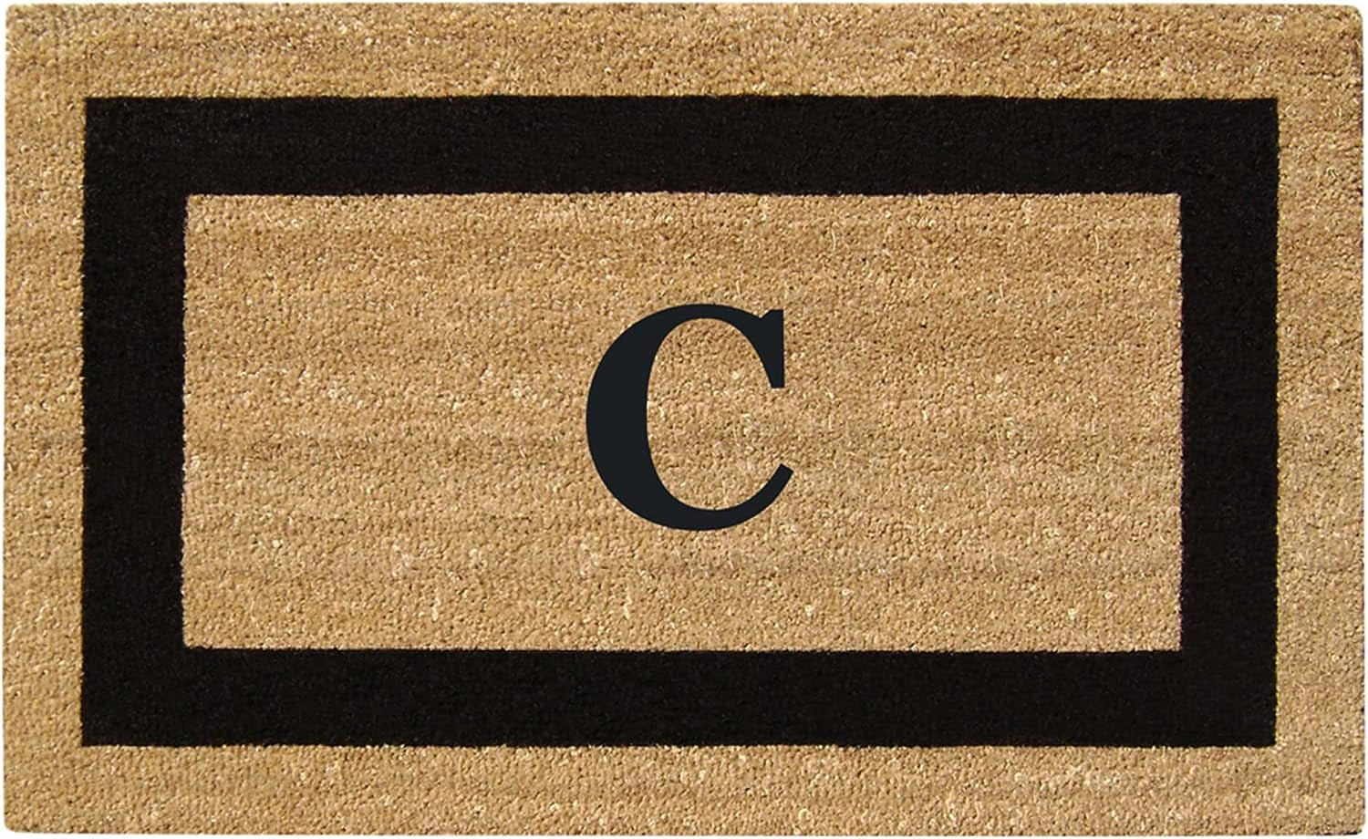 Legendary Doormats 20" x 36" Monogrammed Coir Doormat for Entryway Indoors or Outdoors with Non Slip Rubber Bottom - Monogram C