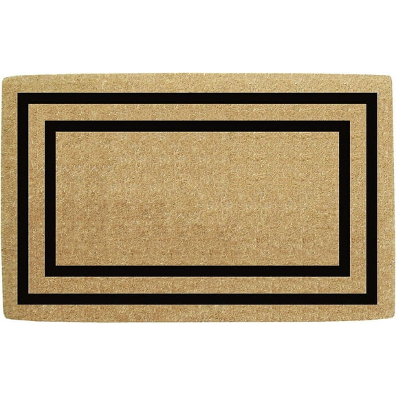 Legendary Doormats 22" x 36" Coir Door Mat Luxury Outdoor Entryway Doormat 2" Thick Coconut Coir with Classic Double Picture Frame Border