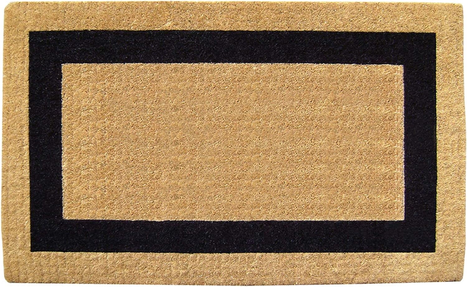 Legendary Doormats Blank Coco Coir Doormat Outdoor Welcome Door Mat with Single Black Picture Frame Border - Black - 30" x 48"