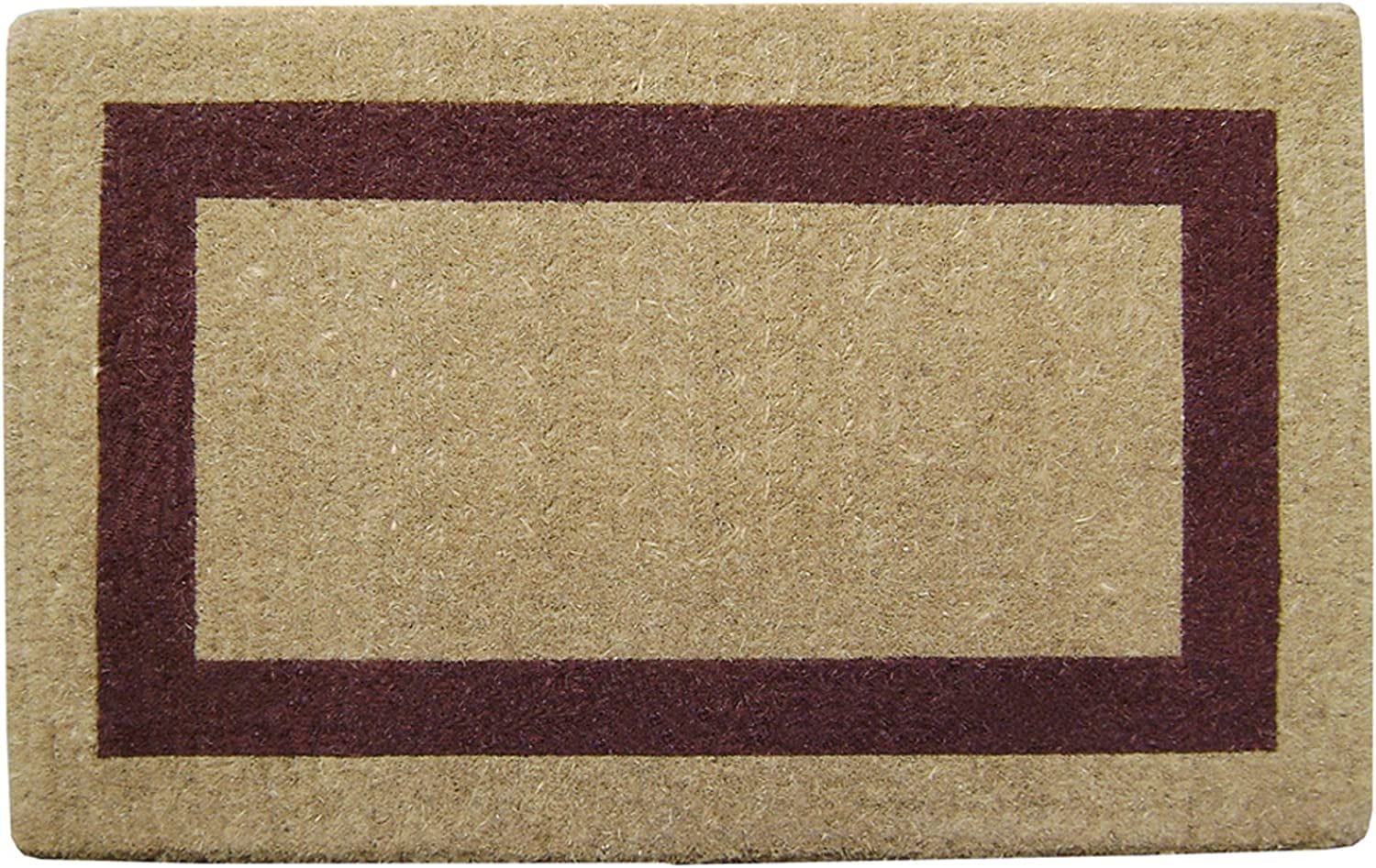 Legendary Doormats Blank Coco Coir Doormat Outdoor Welcome Door Mat with Single Black Picture Frame Border - Brown - 22" x 36"