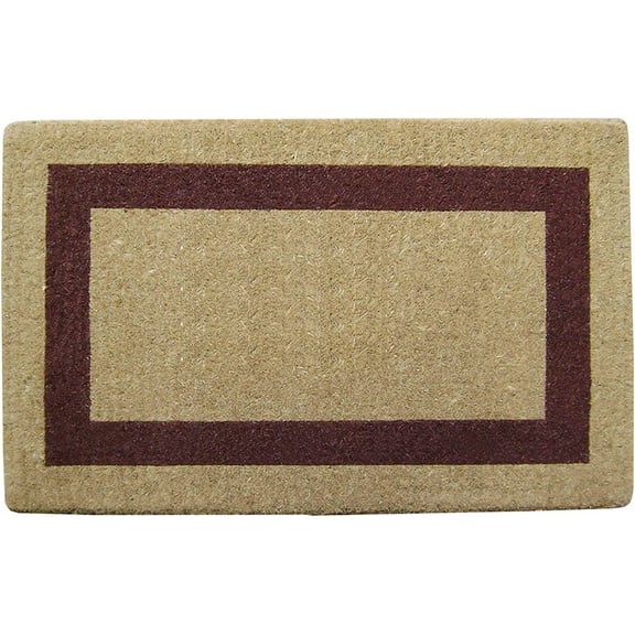 Legendary Doormats Blank Coco Coir Doormat Outdoor Welcome Door Mat with Single Black Picture Frame Border - Brown - 22" x 36"