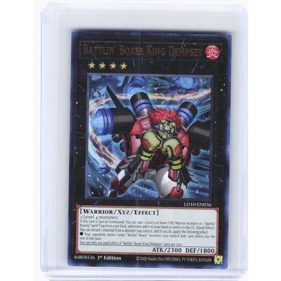 YuGiOh Legendary Duelists Soulburning Volcano LD10 Battlin Boxer King Dempsey Foil Ultra Rare 1st Ed #LD10-EN036