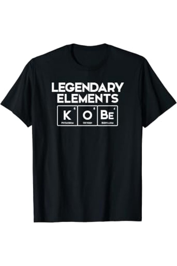 Legendary Elements Of Basketball, K-O-Be, Periodic Table Fun T-Shirt
