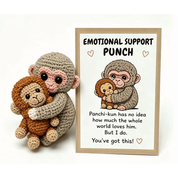 Legendary Emotional Support Meme Squad, Crochet Handmade Support Plush for Anxiety Relief, Comes with Comforting Message Cards, Self-Care Holiday Gift