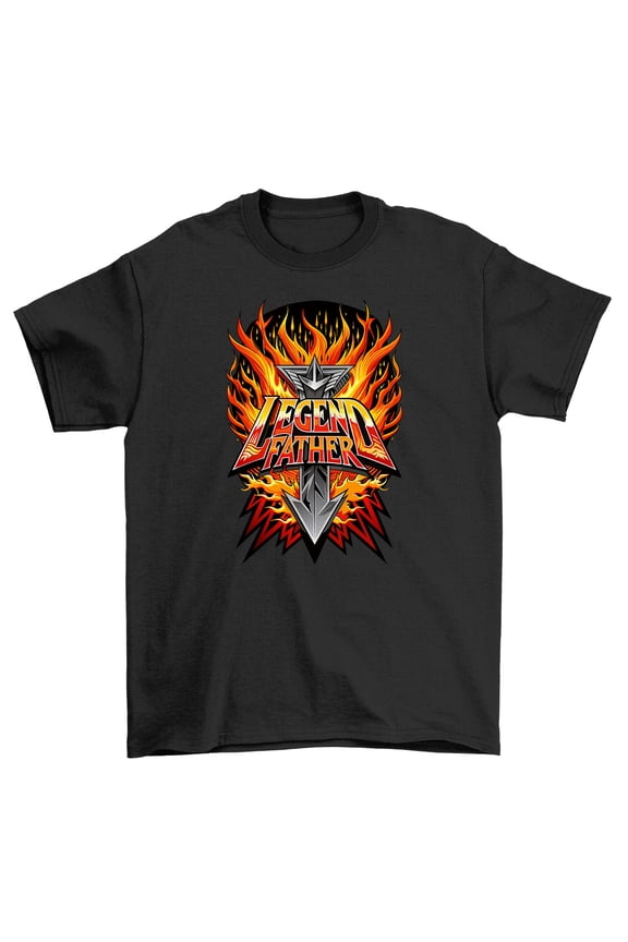 Legendary Father Dad Flames T-shirt - Ignite Laughter and Love with this Funny T