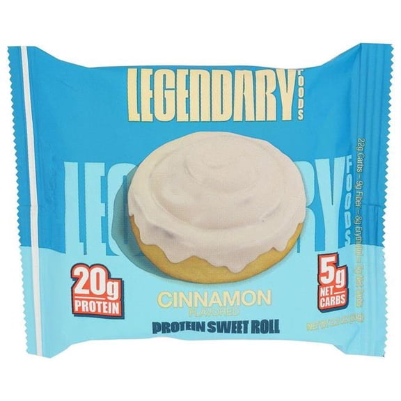 Legendary Foods 2203666 2.2 oz Cinnamon Protein Sweet Roll