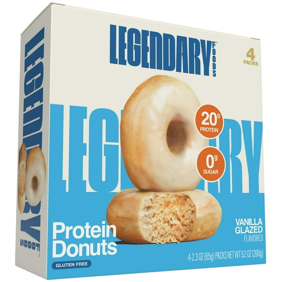 Legendary Foods - Donuts Vanilla Glazed 9.2oz/4ct