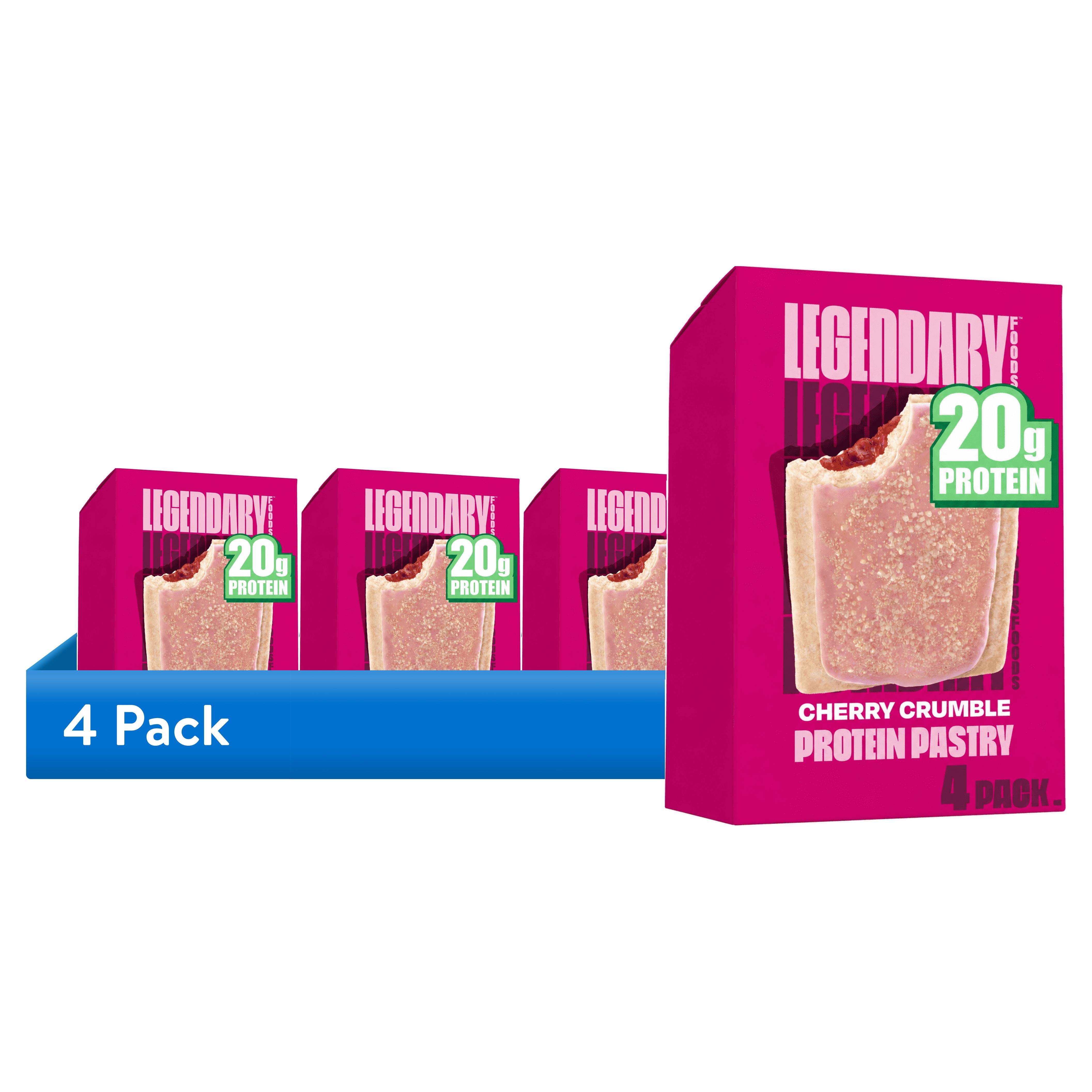 (4 pack) Legendary Foods Gluten Free and Keto Friendly Protein Pastry - Cherry Crumble - 8oz/4ct