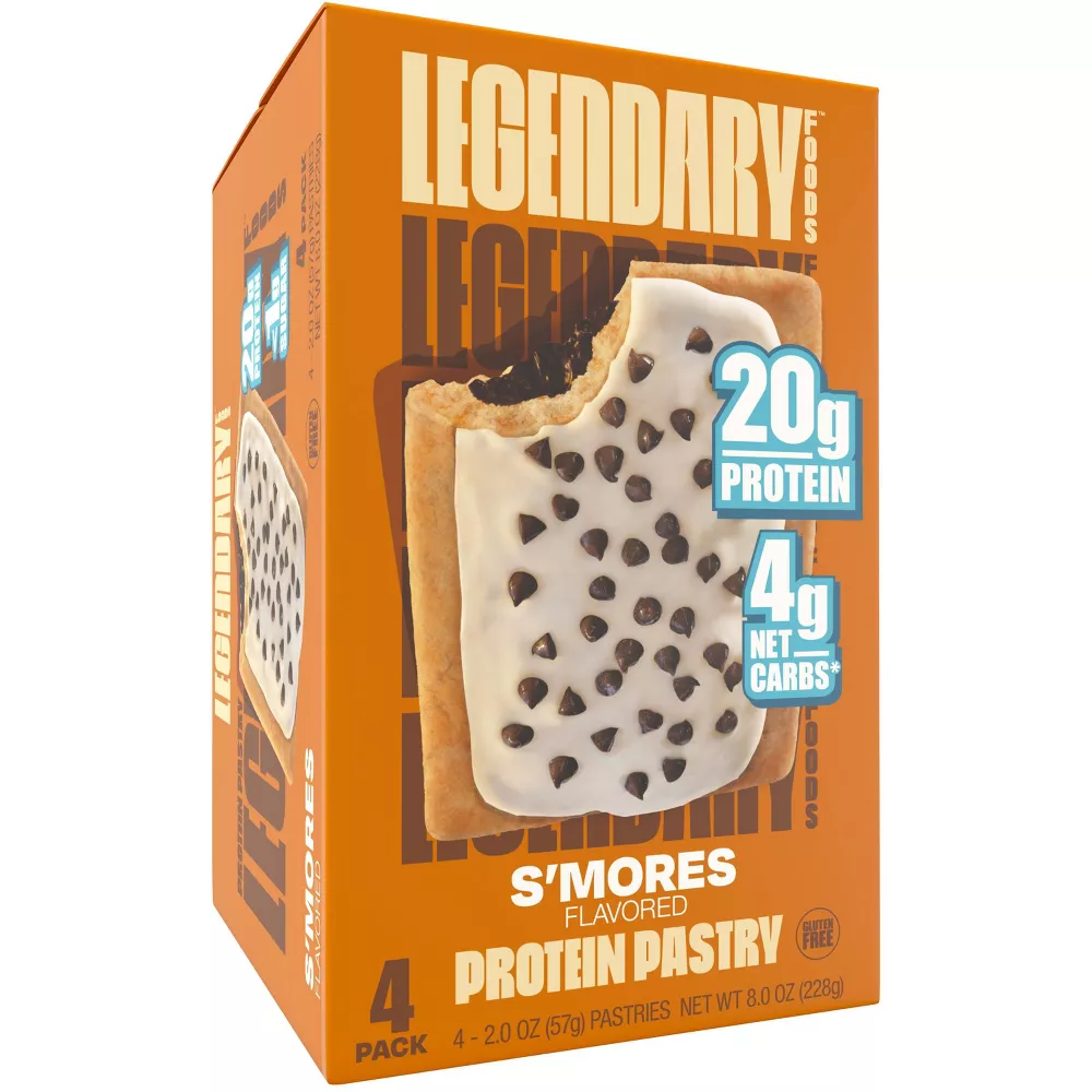 Legendary Foods Gluten Free and Keto Friendly Protein Pastry - S'mores - 8oz/4ct
