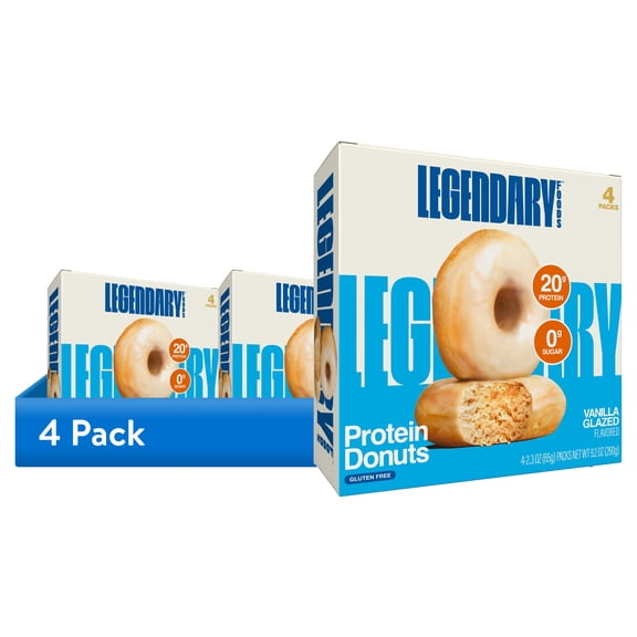 (4 pack) Legendary Foods - Protein Donuts Vanilla Glazed 9.2oz/4ct
