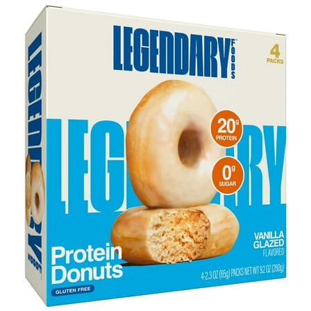 Legendary Foods - Protein Donuts Vanilla Glazed 9.2oz/4ct