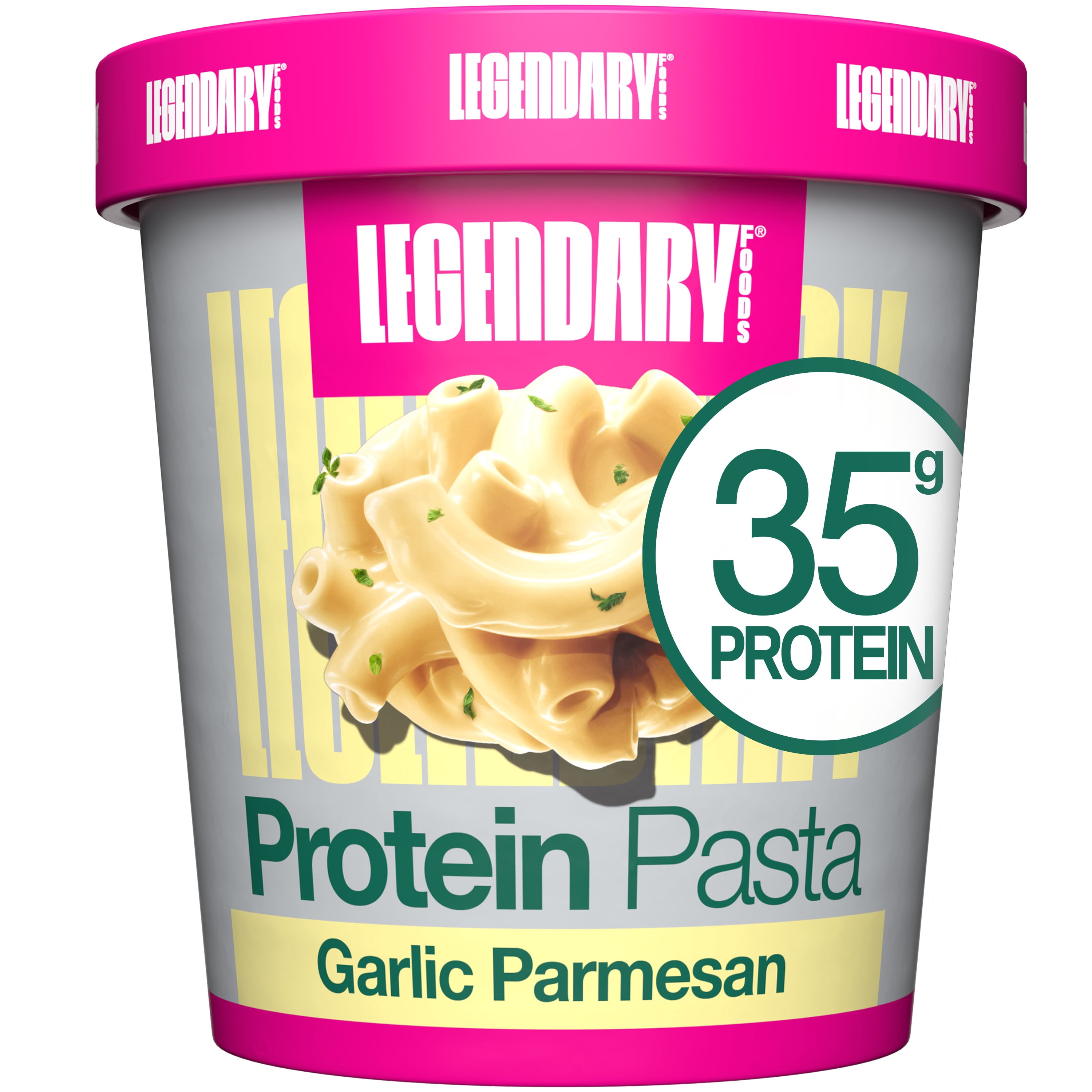 Legendary Foods Protein Pasta, Garlic Parmesan, 35g Protein, 1 Cup, Keto Friendly, Gluten Free