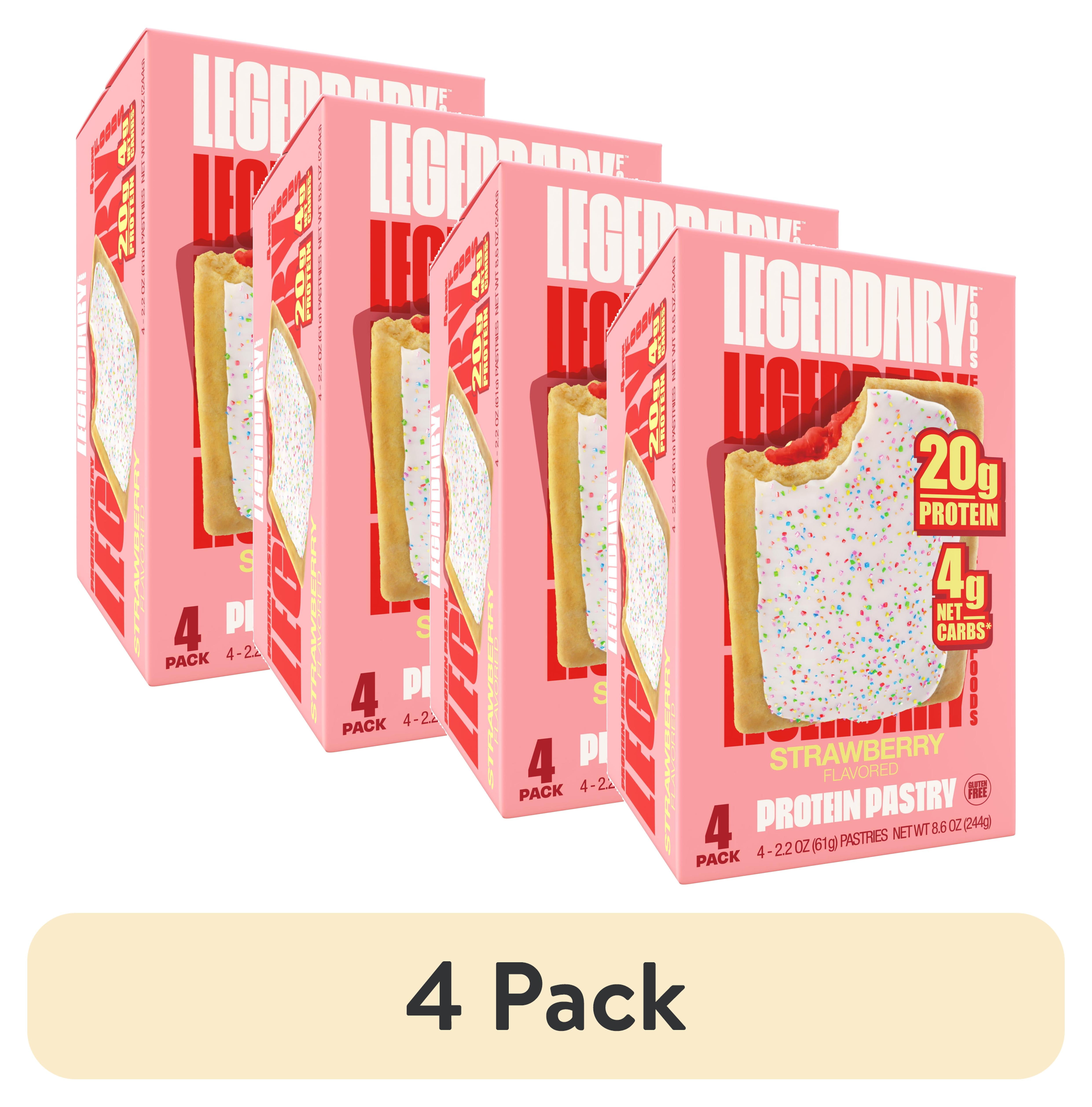 Strawberry Flavored Chewy Protein Pastry Bar - 4 Pack
