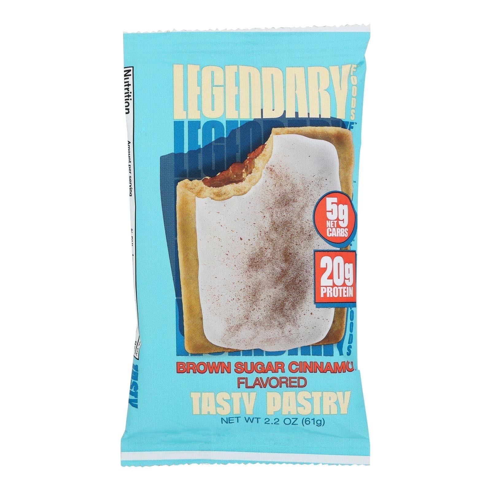 Legendary Foods - Toaster Pastry Cinnamon Brown Sugar - Case of 10-2.2 Oz