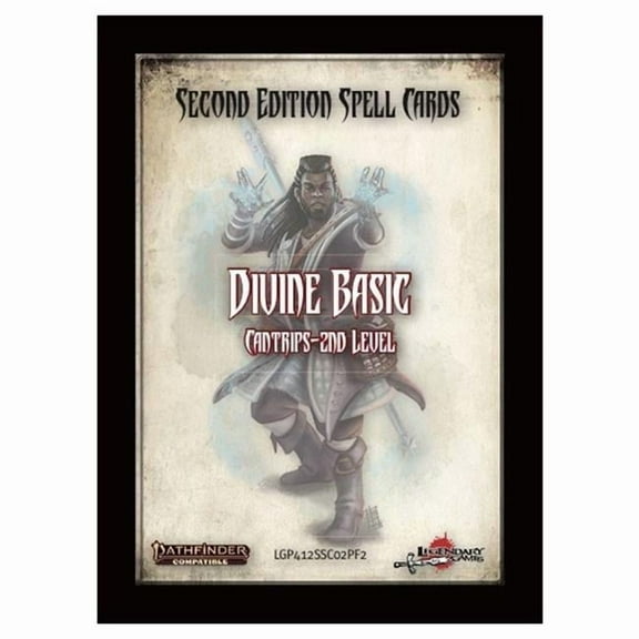 Legendary Games LEG412SSC02PF2 Pathfinder Second Edition Spell Cards - Divine Basic