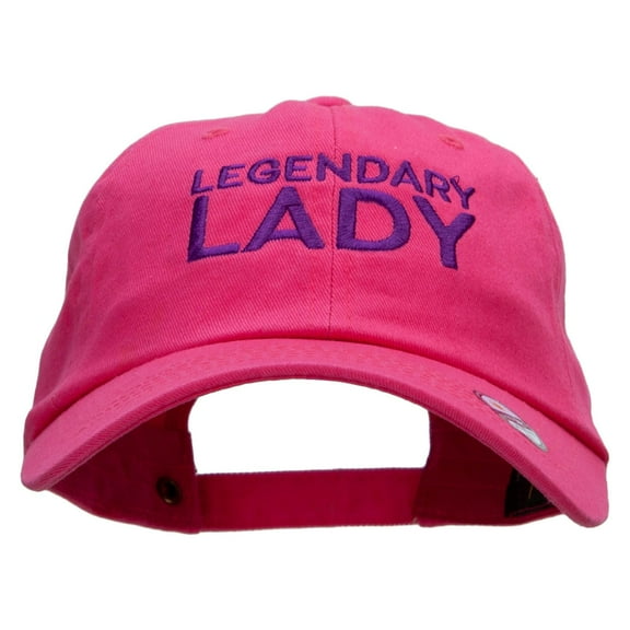 Legendary Lady Embroidered Washed Cap - Hot Pink OSFM