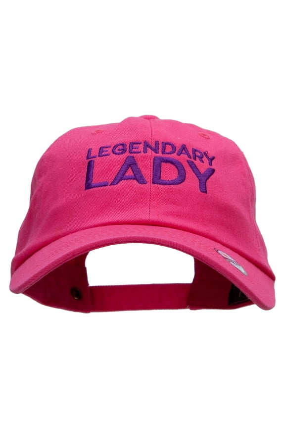 Legendary Lady Embroidered Washed Cap - Hot Pink OSFM