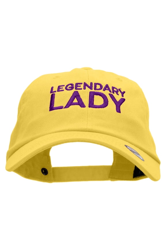 Legendary Lady Embroidered Washed Cap - Yellow OSFM