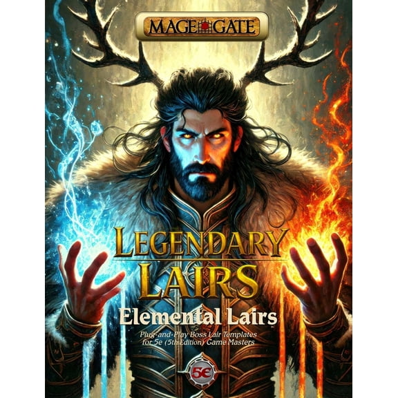 Legendary Lairs Legendary Lairs: Elemental Lairs: Plug-and-Play Boss Lair Templates for 5e (5th Edition) Game Masters, Book 1, (Paperback)