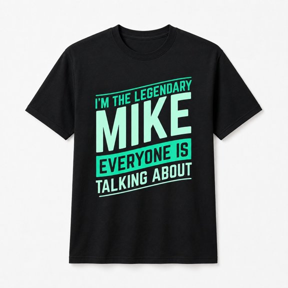 Legendary Mike Funny Name Graphic T-Shirt, Unisex Classic Fit Tee