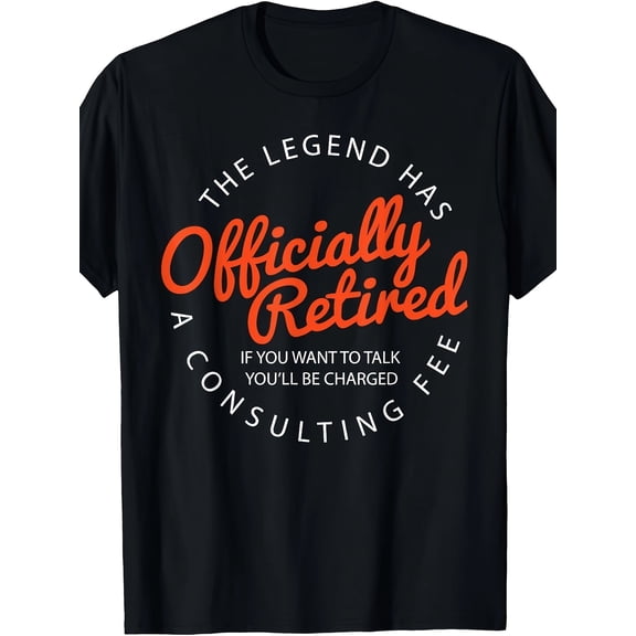 Legendary Official Men's Retirement T-Shirt - Classic, Black, Round Neck, Soft and Breathable