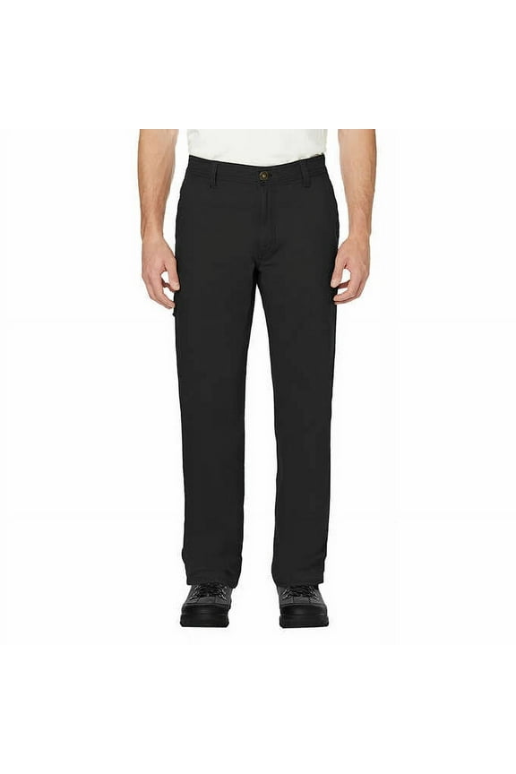 Mens Stretch Relaxed Fit Canvas Pants | Black, 40x34