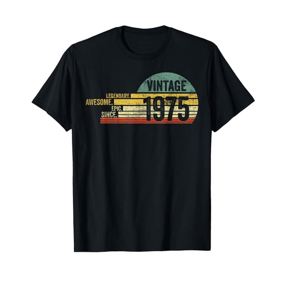 Legendary Retro Vintage 1975 T-Shirt for Awesome 50 Year Old Birthday Celebration