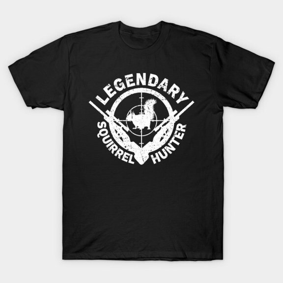Legendary Squirrel Hunter Awesome Hunting Gift Small Game Rimfire Unisex T-Shirt, up to size 3XL.