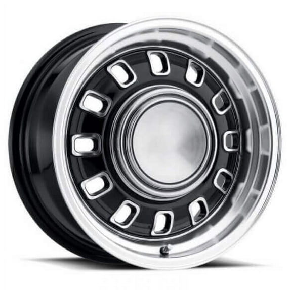 Legendary Wheels 12 Slot - 15 x 7 in. - 4 x 4.5 - 3.75 bs - Black