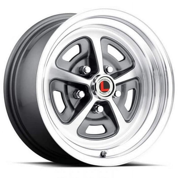 Legendary Wheels Magnum 500 - 15 x 7 in. - 5 x 4.5 - 4.25 bs - Charcoal/Machined