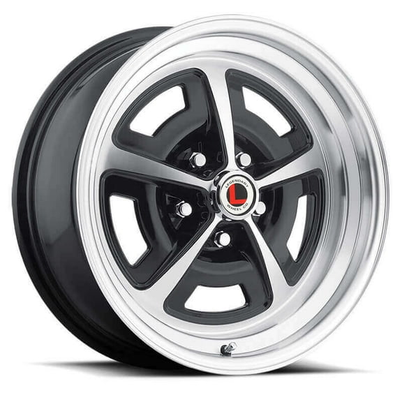 Legendary Wheels Magnum 500 - 15 x 8 in. - 5 x 4.75 - 4.75 bs - Gloss Black/Machined