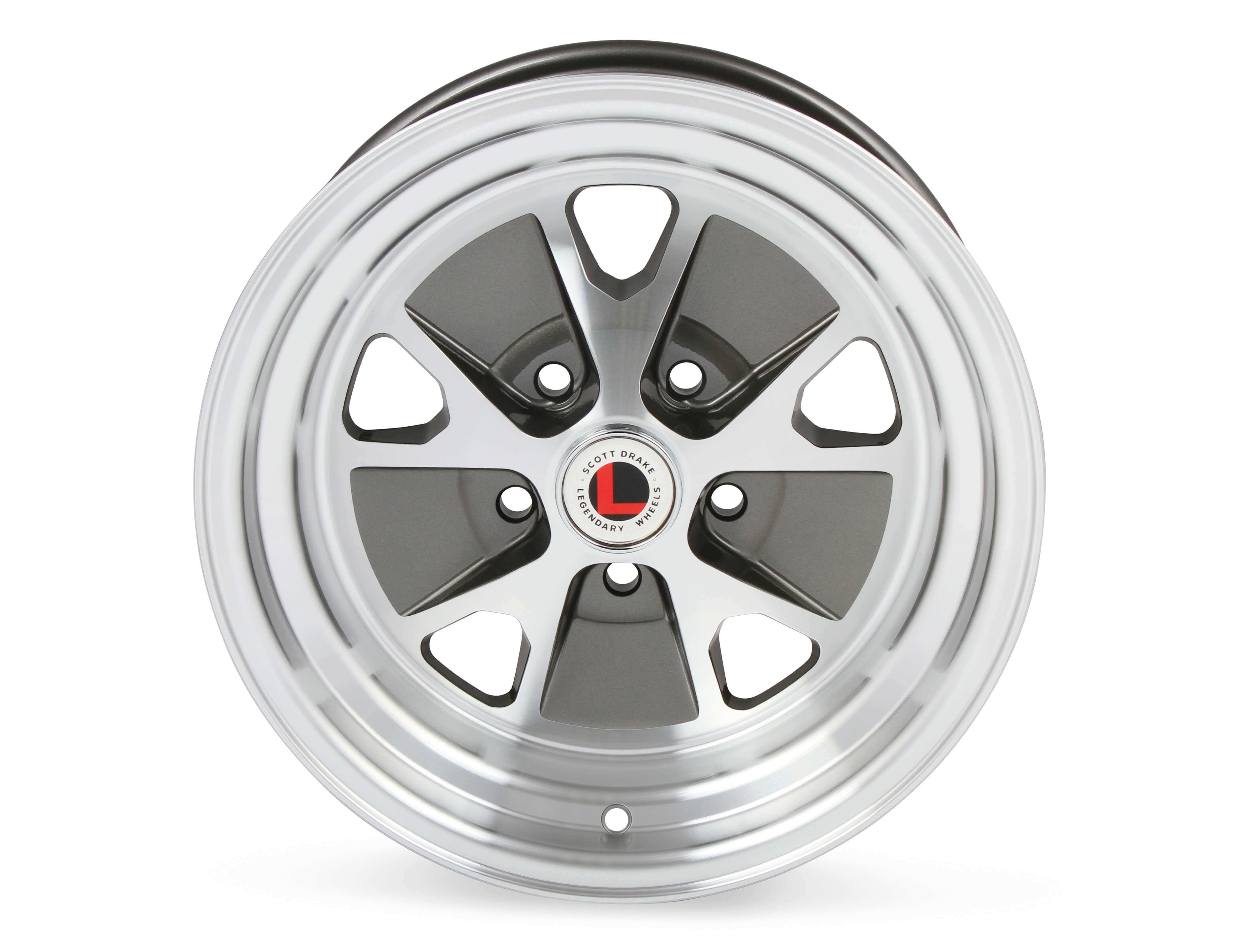 Legendary Wheels Styled - 17 x 8 in. - 5 x 4.5 - 4.75 bs - Charcoal/Machined