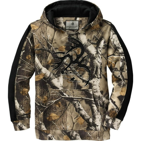 Legendary Whitetails Big Kids Camo Outfitter Hoodie Long Sleeve Sweatshirt