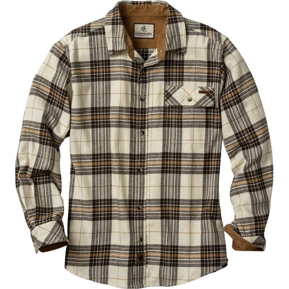Legendary Whitetails Men's Buck Camp Flannel Shirt Long Sleeve Button Down 100% Cotton