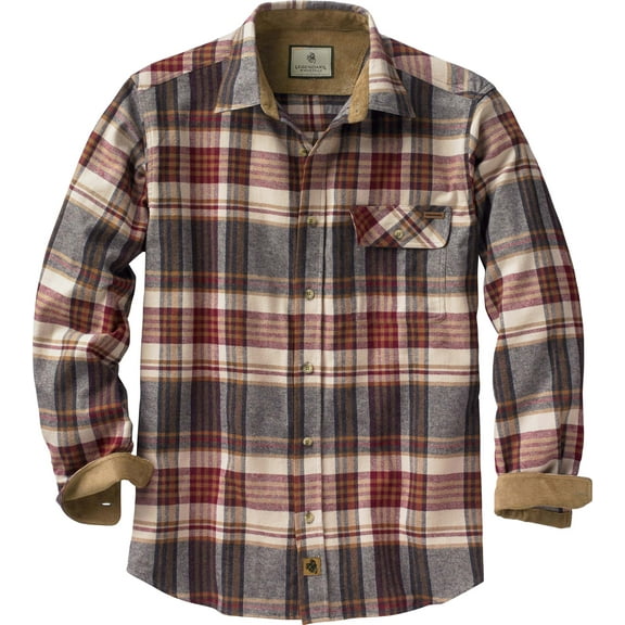 Legendary Whitetails Men's Buck Camp Flannel Shirt Long Sleeve Button Down 100% Cotton