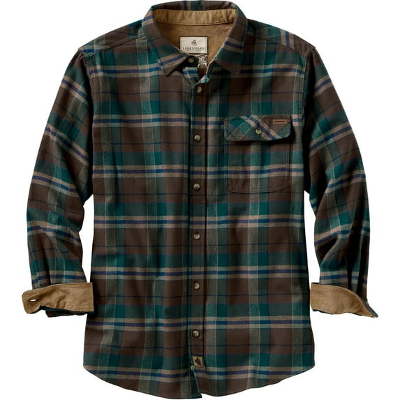Legendary Whitetails Men's Buck Camp Flannel Shirt Long Sleeve Button Down 100% Cotton