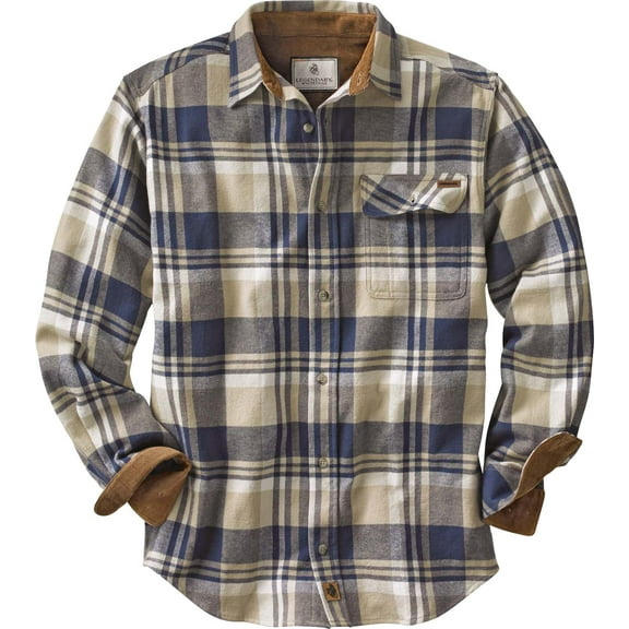 Legendary Whitetails Men's Buck Camp Flannel Shirt Long Sleeve Button Down 100% Cotton