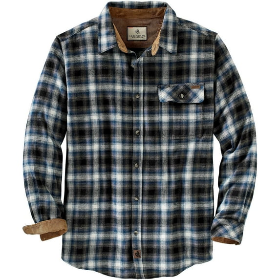 Legendary Whitetails Men's Buck Camp Flannel Shirt Long Sleeve Button Down 100% Cotton