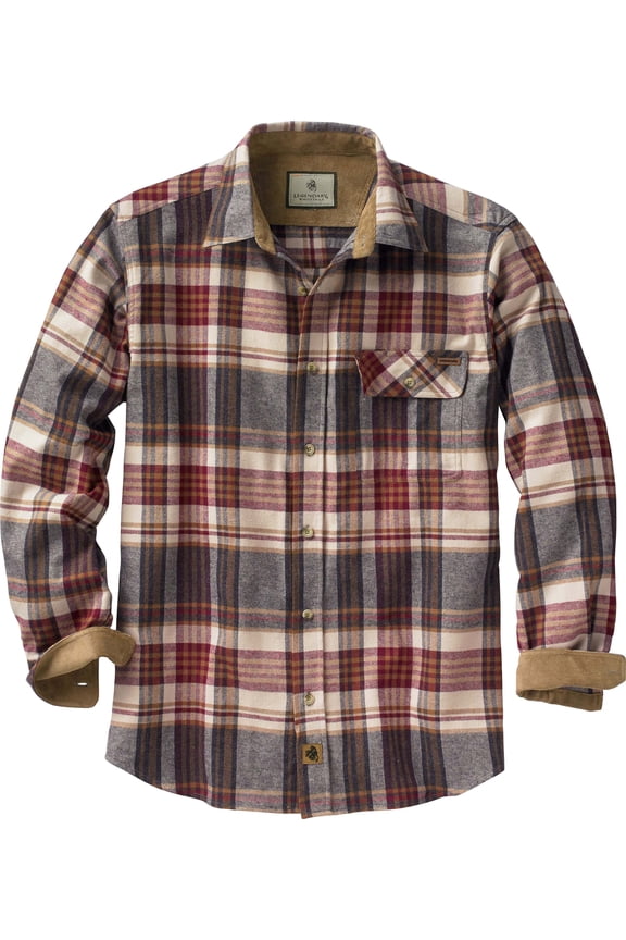 Men's Buck Camp Flannel Shirt Long Sleeve Button Down 100% Cotton