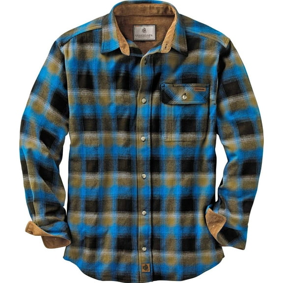 Legendary Whitetails Men's Buck Camp Flannel Shirt Long Sleeve Button Down 100% Cotton