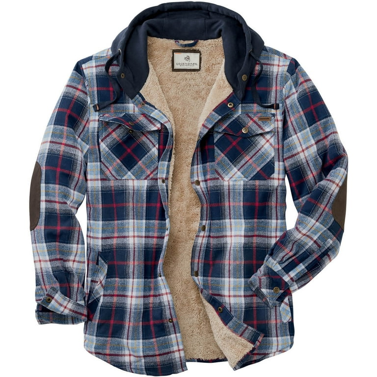 Legendary whitetails men's camp night berber lined hooded flannel shirt jacket hotsell