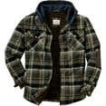 thumbnail image 1 of Legendary Whitetails Men's Camp Night Berber Lined Hooded Flannel Shirt Jacket, 1 of 3