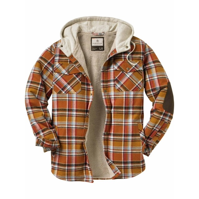 Legendary Whitetails Men's Camp Night Berber Lined Hooded Flannel ...
